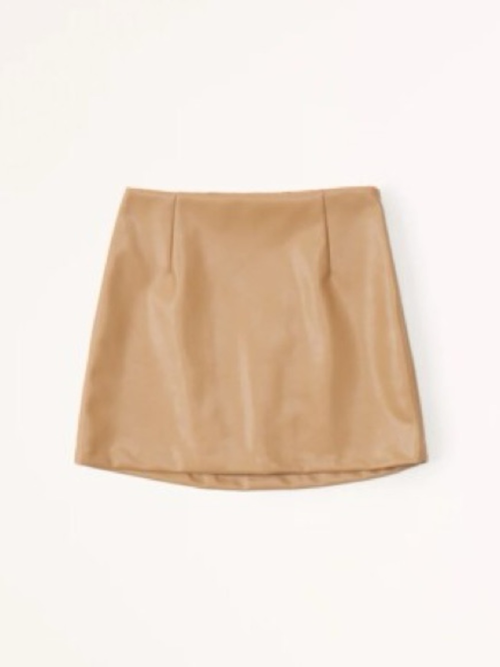 Abercrombie & Fitch Tan Faux Leather Mini Skirt